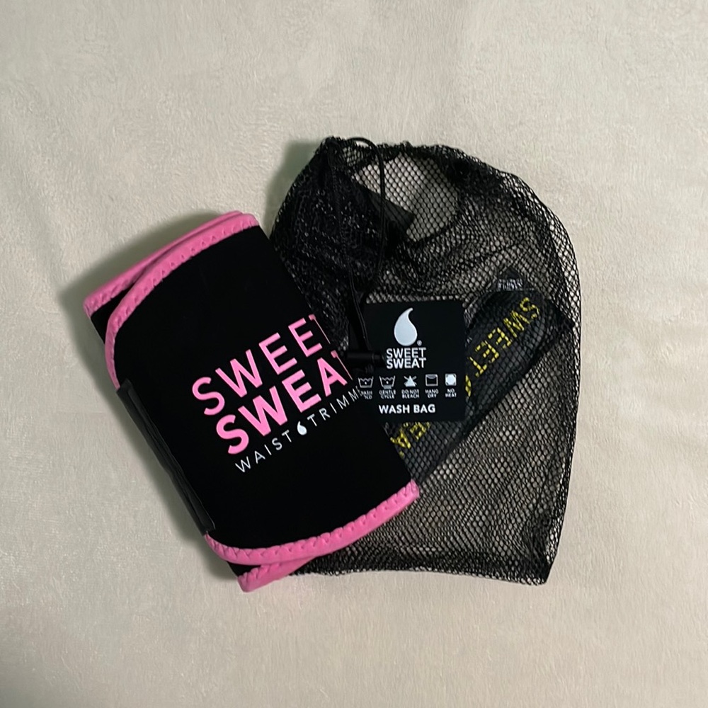 Sweat Sweat Waist Trainer Black and Pink Size S